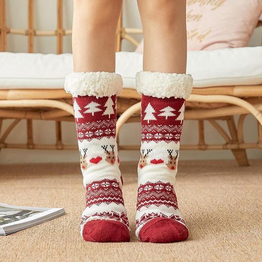 Weihnachten warme rutschfeste Socken