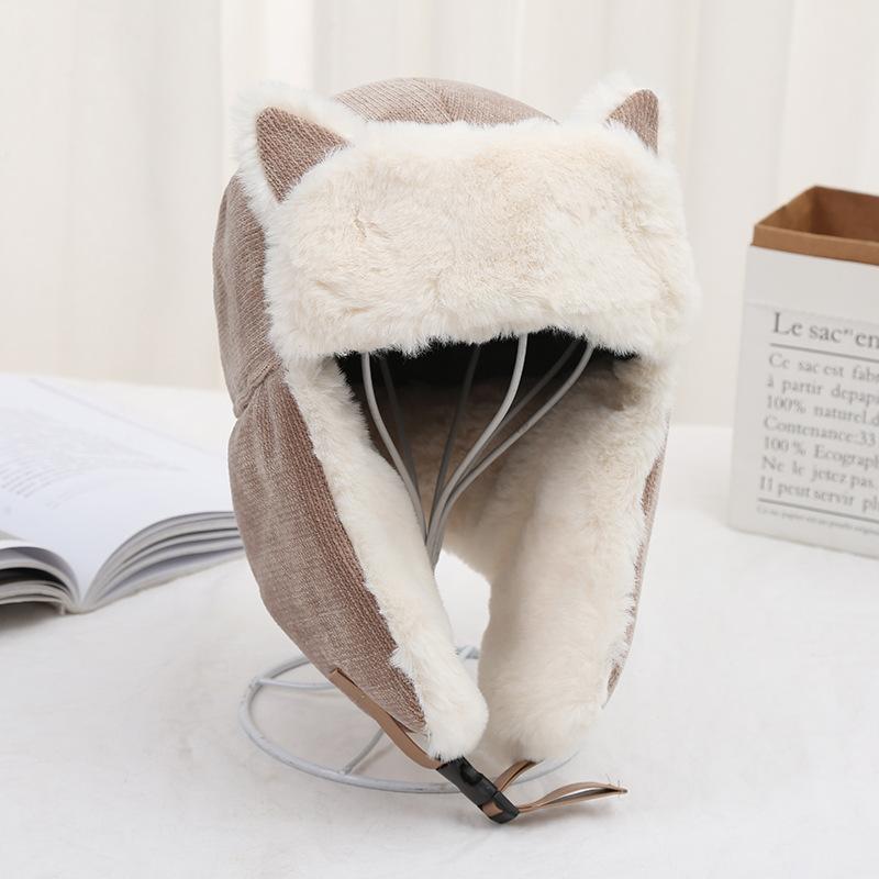 Baumwolle Winter Warme Mütze mit Katzenohren