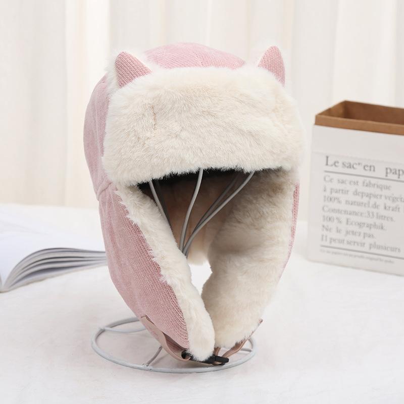 Baumwolle Winter Warme Mütze mit Katzenohren